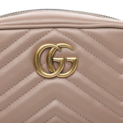 Gucci Calfskin Matelasse Mini GG Marmont Chain Shoulder Bag Porcelain Rose 8 of 12