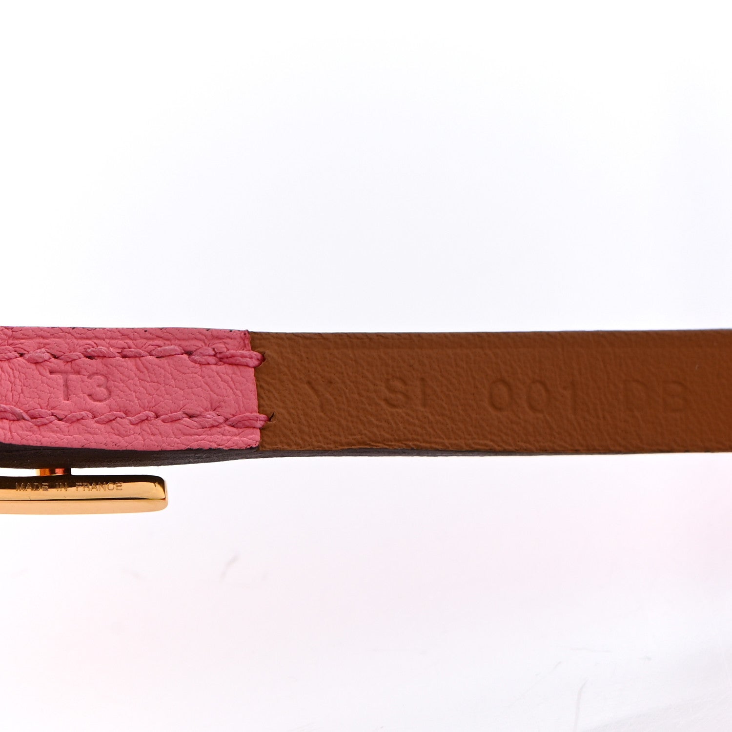 Hermes Chamonix Hapi 3 MM Triple Tour Wrap Bracelet T3 Rose Azalee 5 of 5