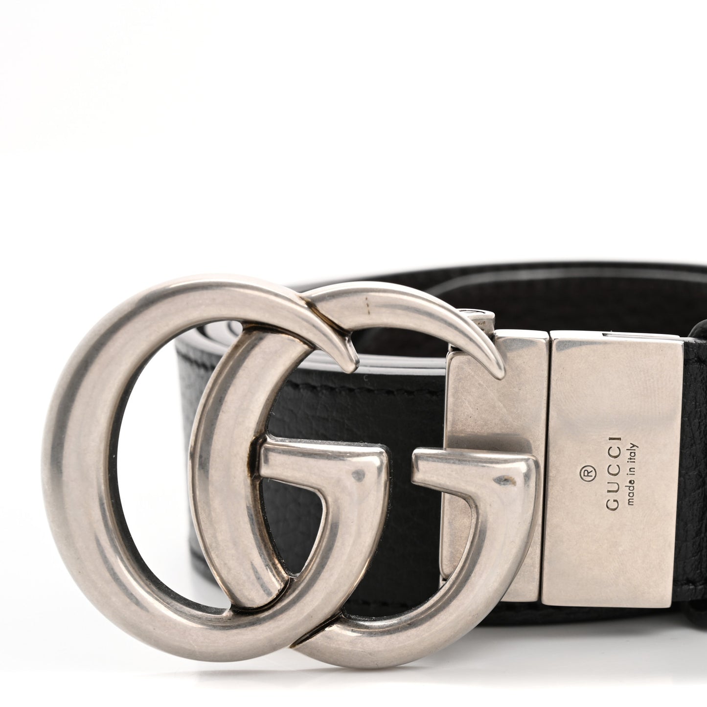 Selleria Calfskin Mens Interlocking G 37mm Belt 100 40 Black
