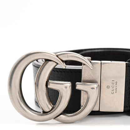 Gucci Selleria Calfskin Mens Interlocking G 37mm Belt 100 40 Black 5 of 7