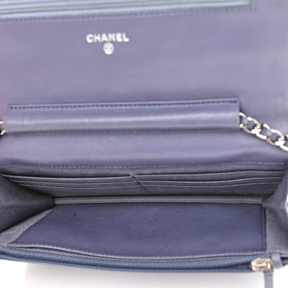 Chanel Lambskin Quilted Wallet On Chain WOC Lavender 5 of 15