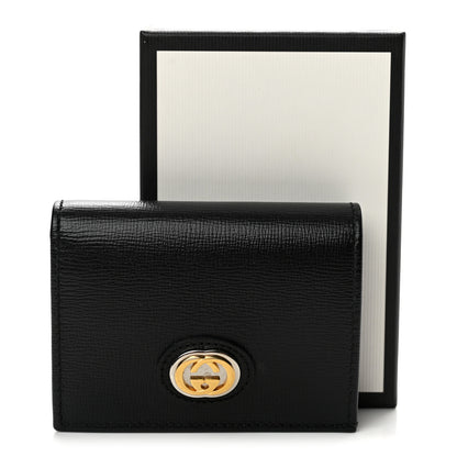 Gucci Azalea Calfskin Marina Card Case Black 10 of 10
