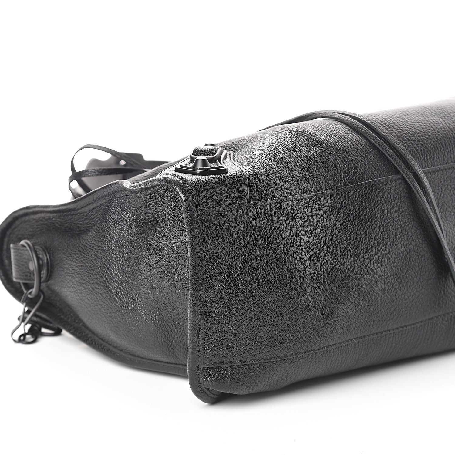 Balenciaga Shiny Grained Goatskin Black Metallic Edge City Black 6 of 7