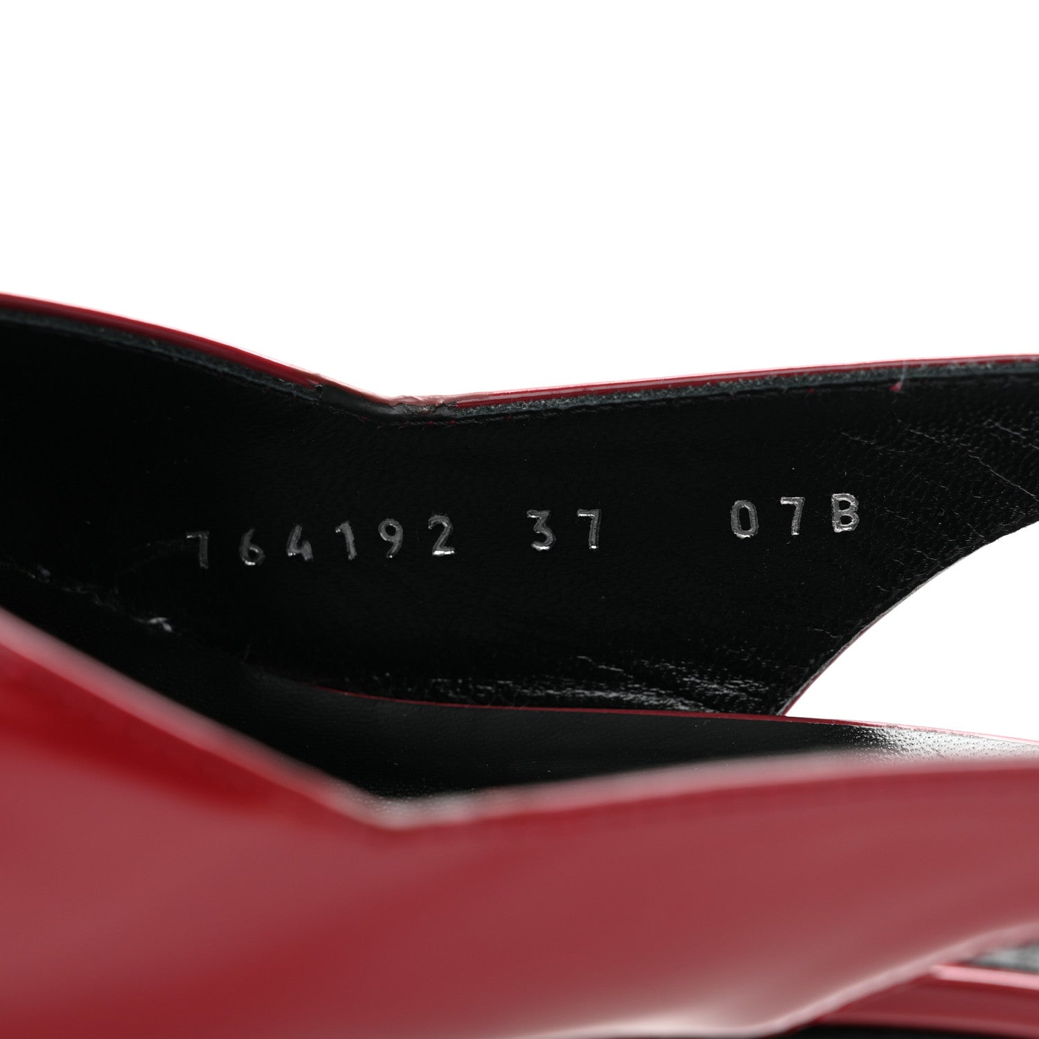 Gucci Nappa Mallory Pointed Toe Slingback Sandal 37 New Cherry 8 of 9