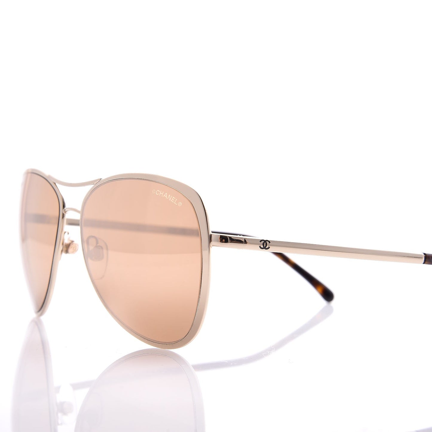 Metal Mirrored Pilot Summer Sunglasses 4223 Gold