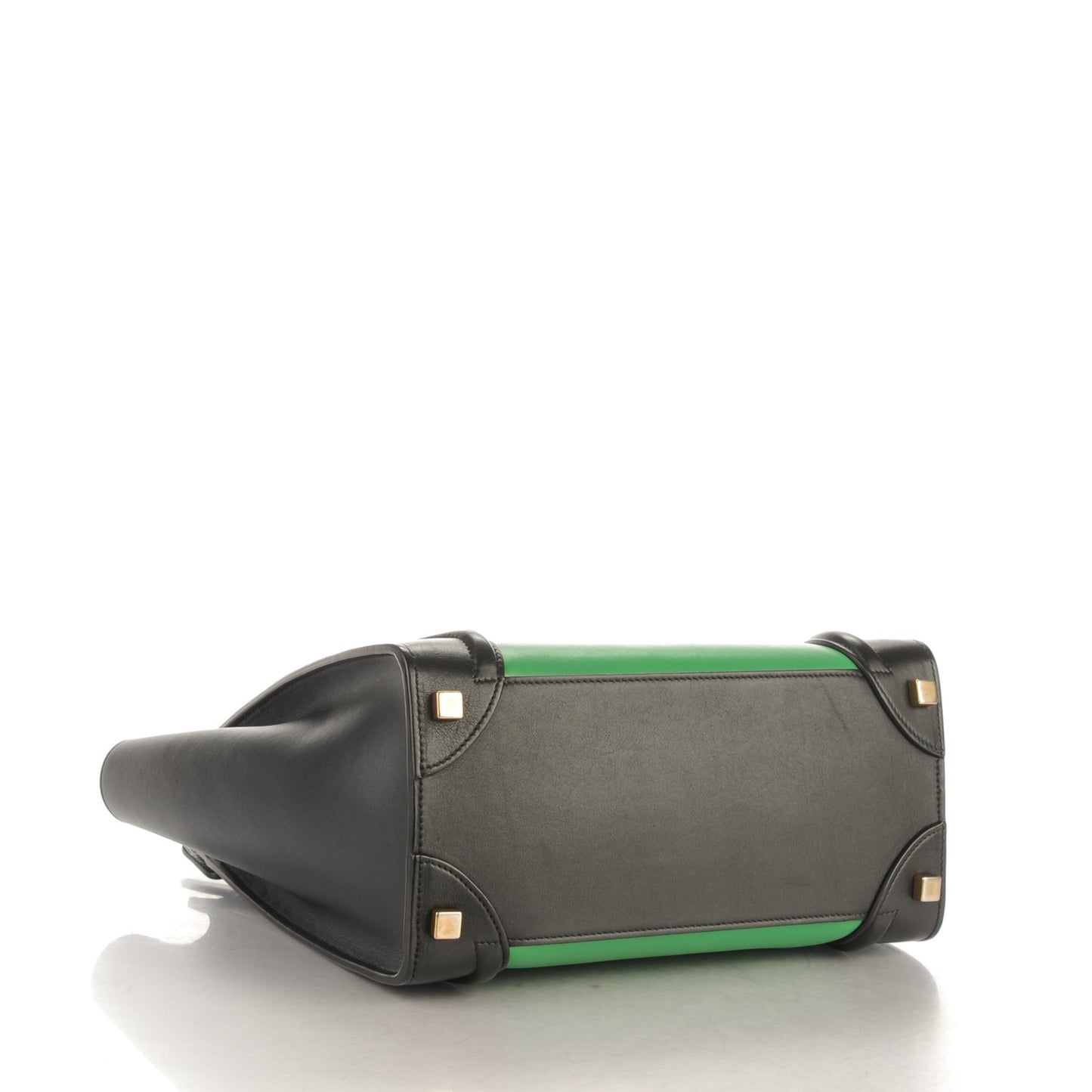 Smooth Calfskin Micro Bi-Color Luggage Grass