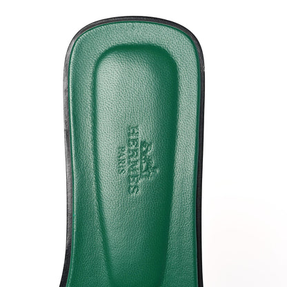 Hermes Epsom Oran Sandals 40.5 Vert Emeraude 16 of 18