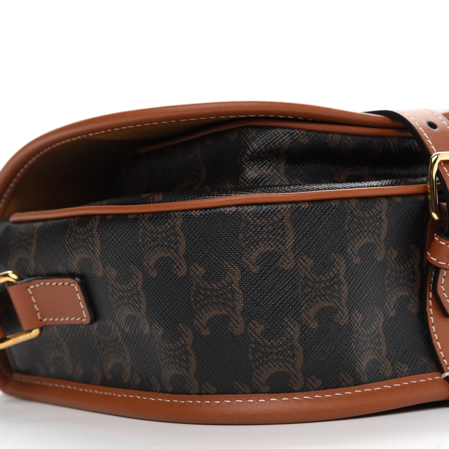 Triomphe Canvas Medium Folco Bag Tan