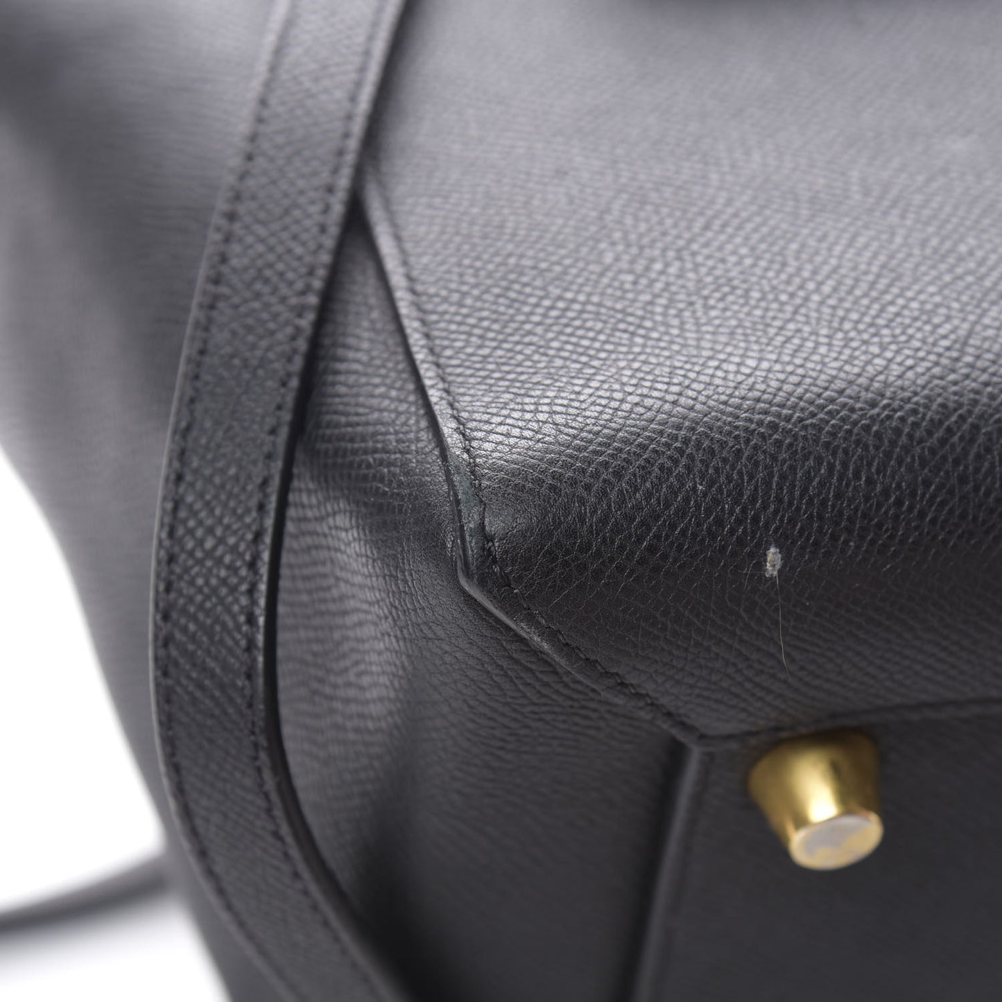 Grained Calfskin Mini Belt Bag Black
