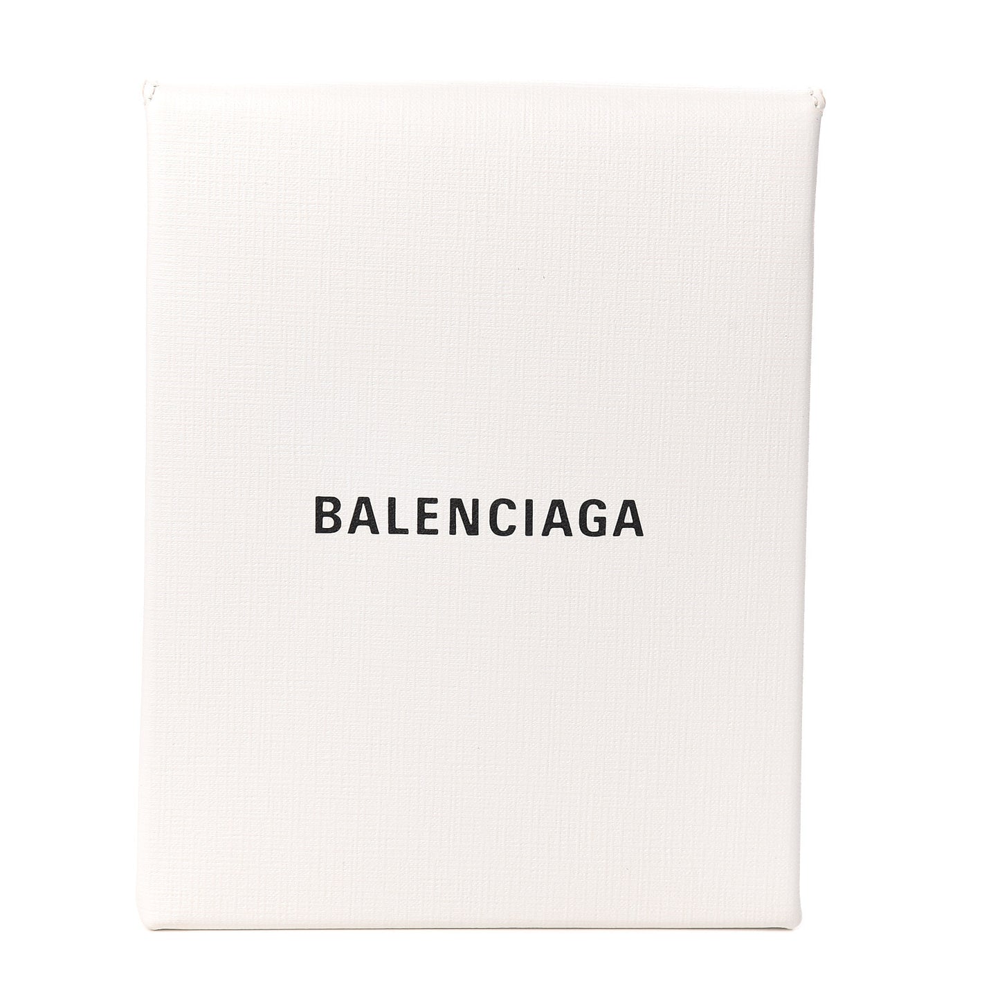 Squared Calfskin Logo Shopping Envelope Clutch White