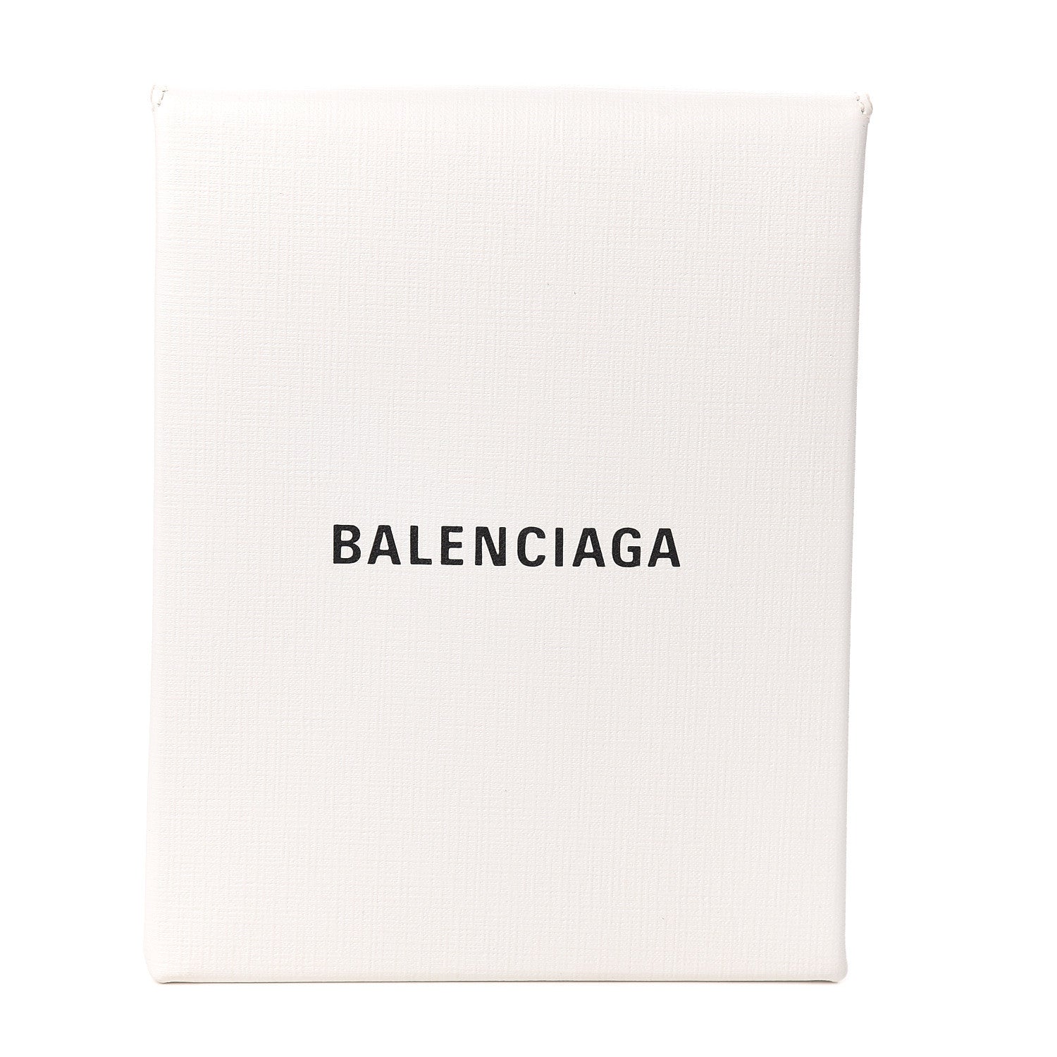 Balenciaga Squared Calfskin Logo Shopping Envelope Clutch White 1 of 8
