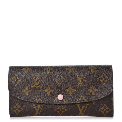 Louis Vuitton Monogram Emilie Wallet Rose Ballerine 1 of 9