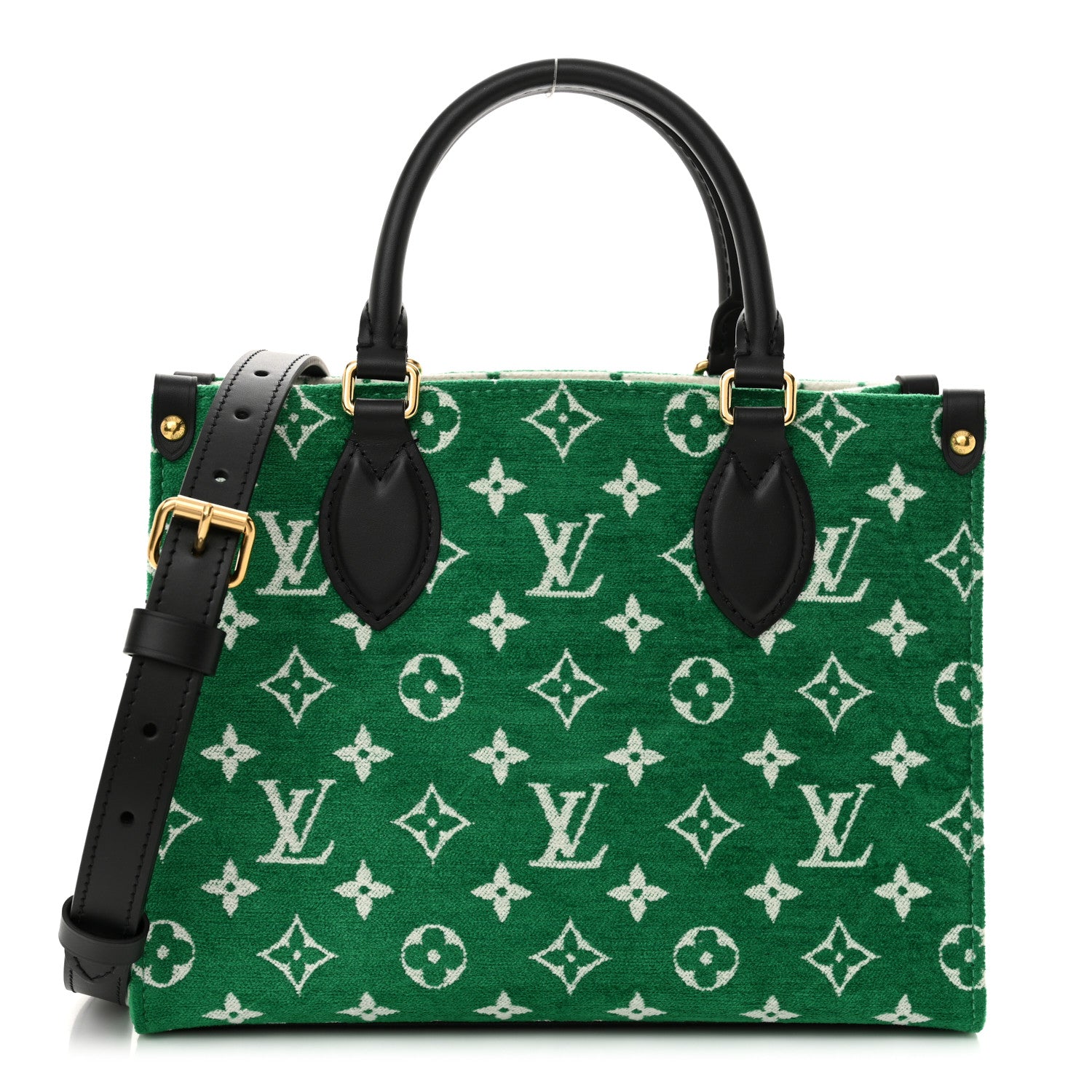 Louis Vuitton Jacquard Velvet Monogram Onthego PM Green 1 of 9