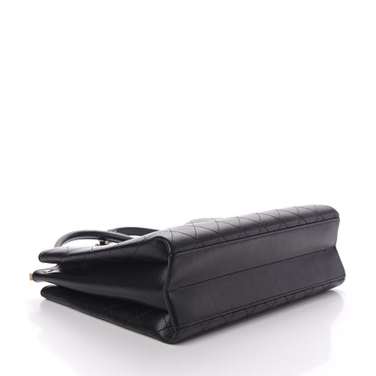 Chanel Lambskin Stitched Frame Shoulder Bag Black 3 of 9