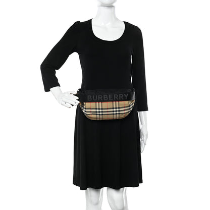 Burberry Nylon Vintage Check Sonny Bum Bag Archive Beige Black 2 of 9