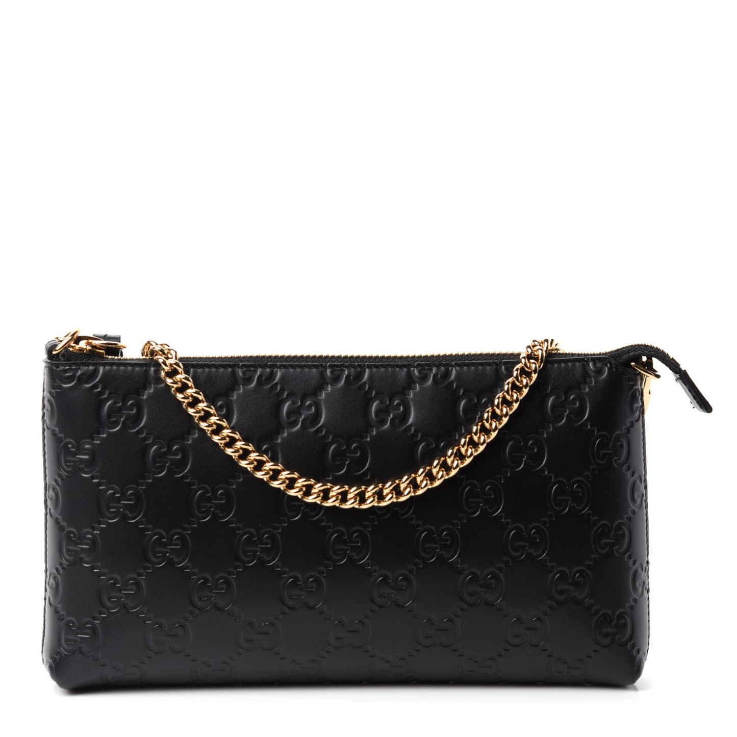 Guccissima Signature Wrist Wallet Black