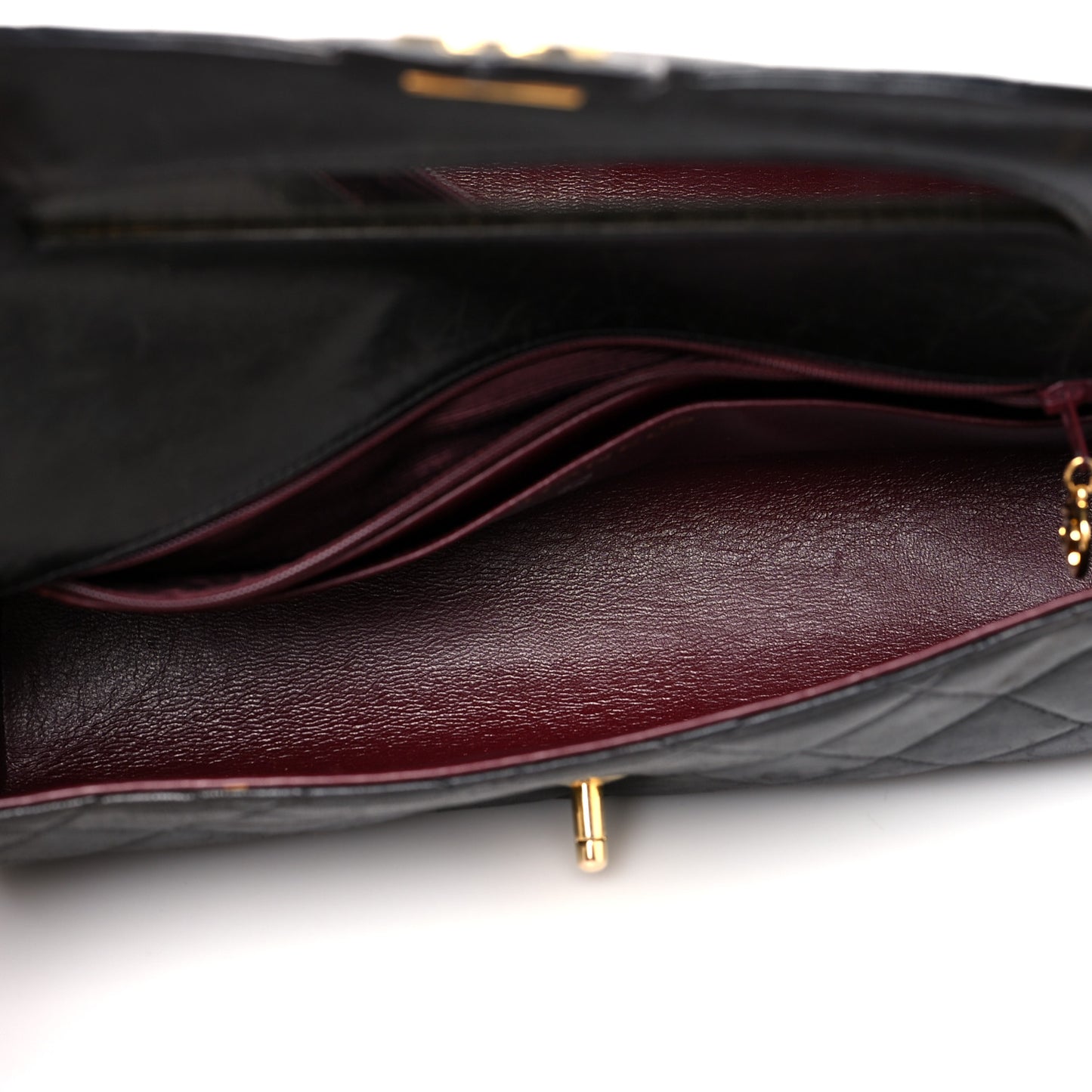 Lambskin Quilted CC Flap Shoulder Bag Black