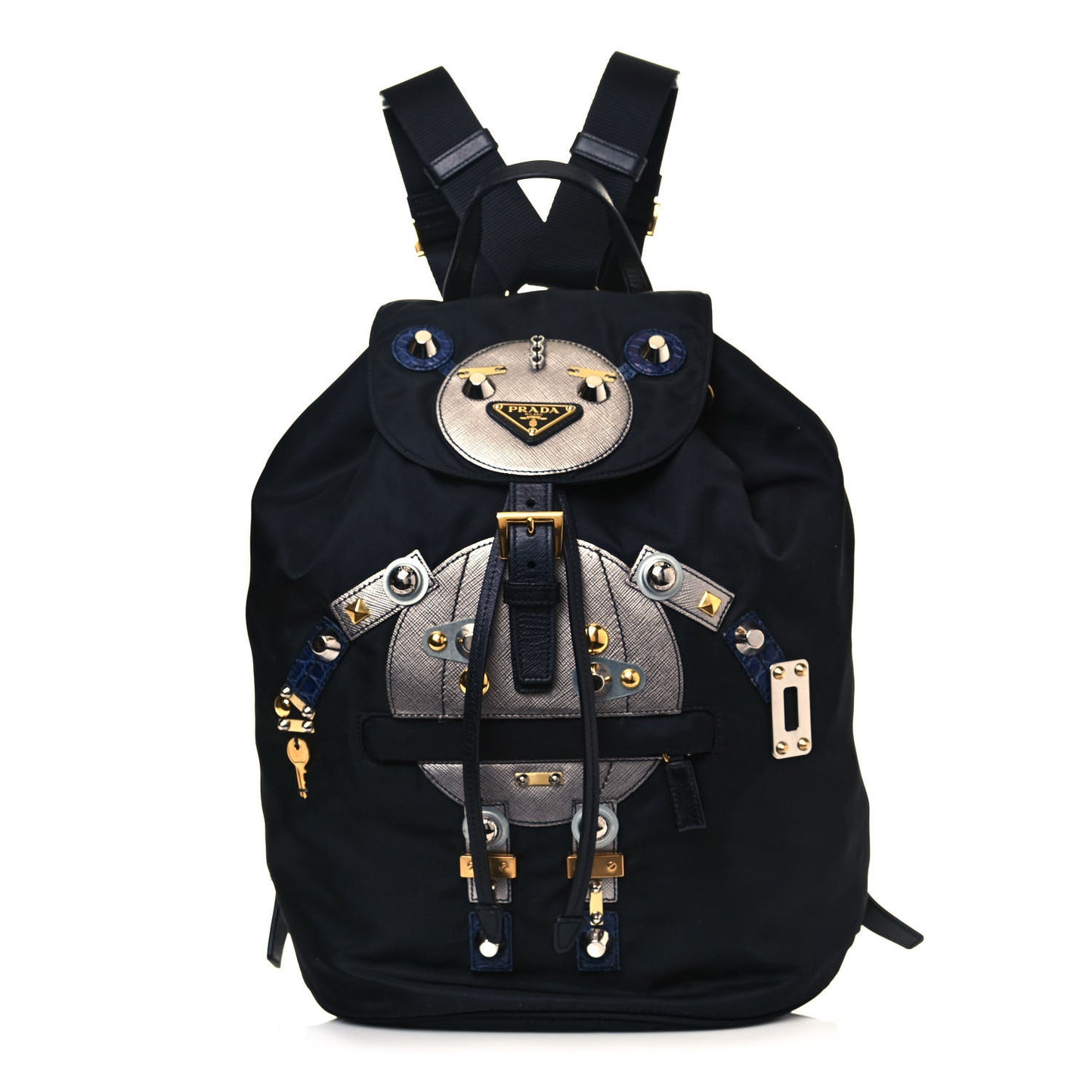 Tessuto Nylon Robot Backpack Black Multicolor