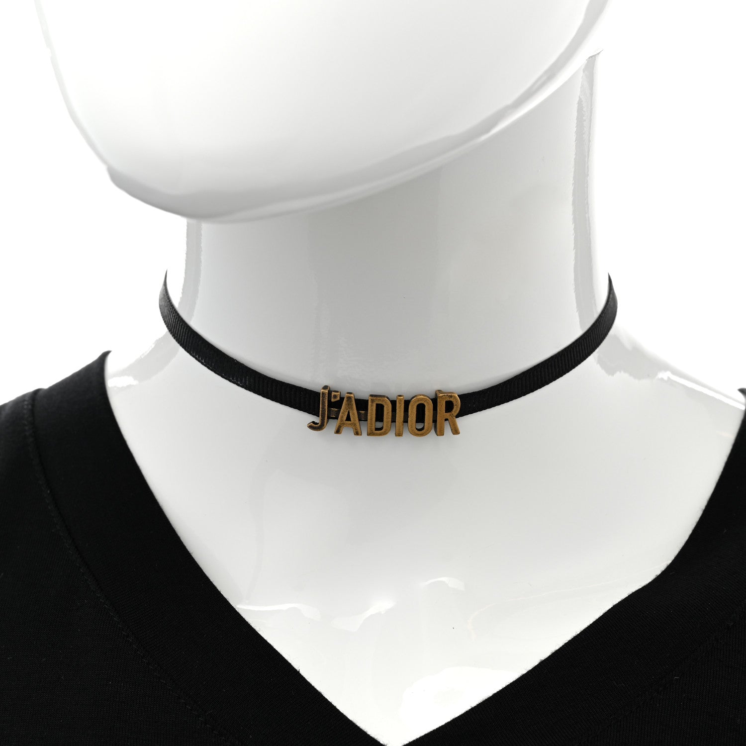 Christian Dior Grosgrain Ribbon Dio(r)evolution Choker Necklace Black 2 of 6