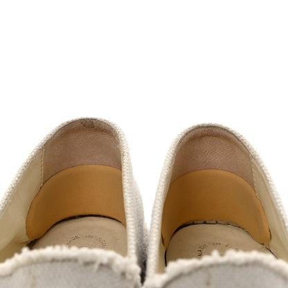 Chanel Linen CC Espadrilles 37 White Black 10 of 10