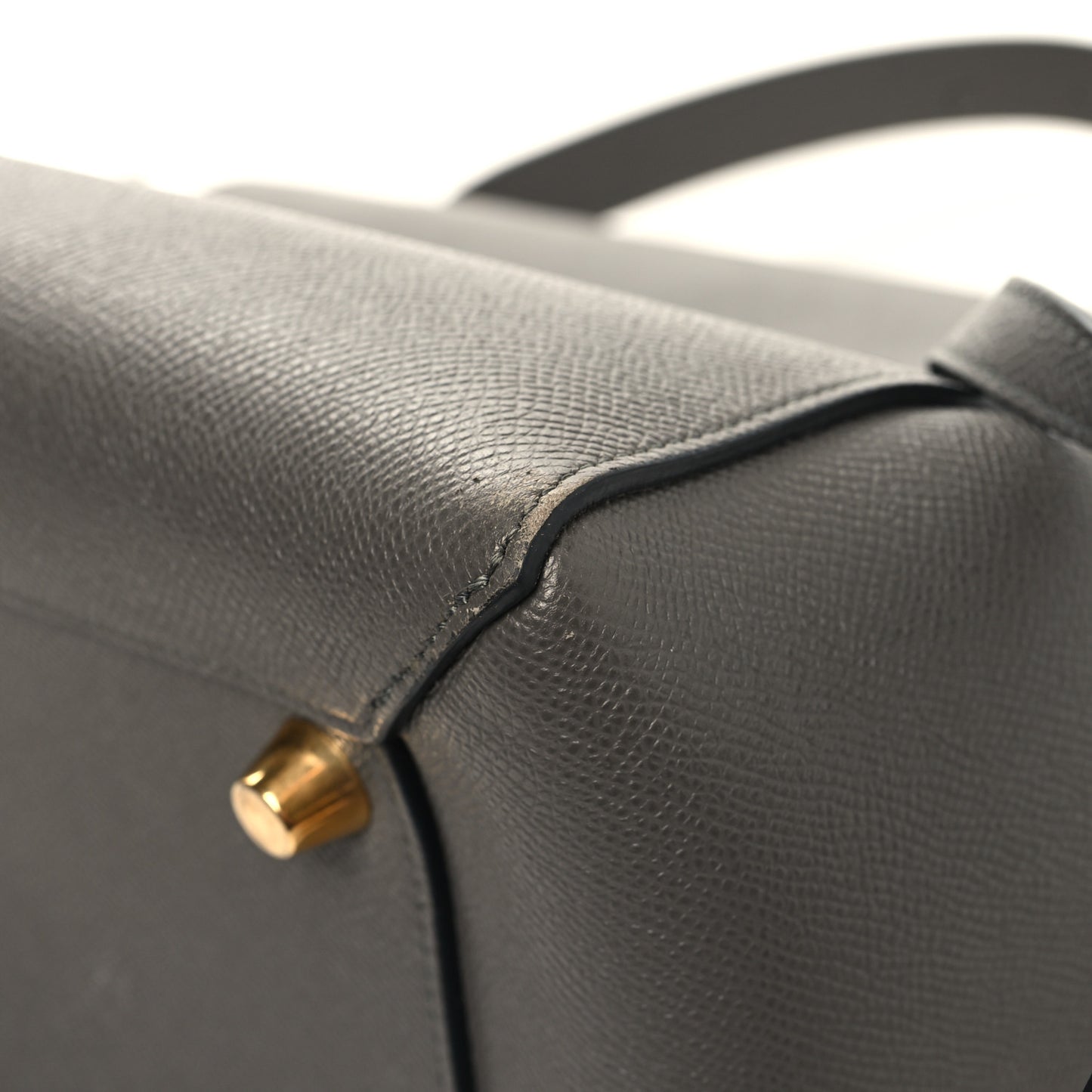 Grained Calfskin Mini Belt Bag Grey