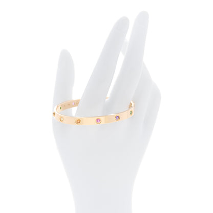 Cartier 18K Pink Gold Sapphire Garnet Amethyst LOVE Bracelet 16 2 of 7