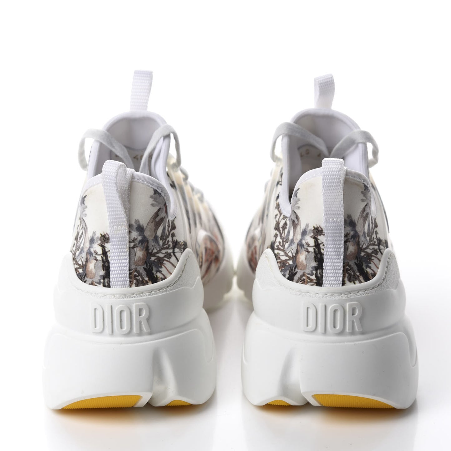 Neoprene Rubber Champetre Print Womens D-Connect Sneakers 40.5 White Multicolor