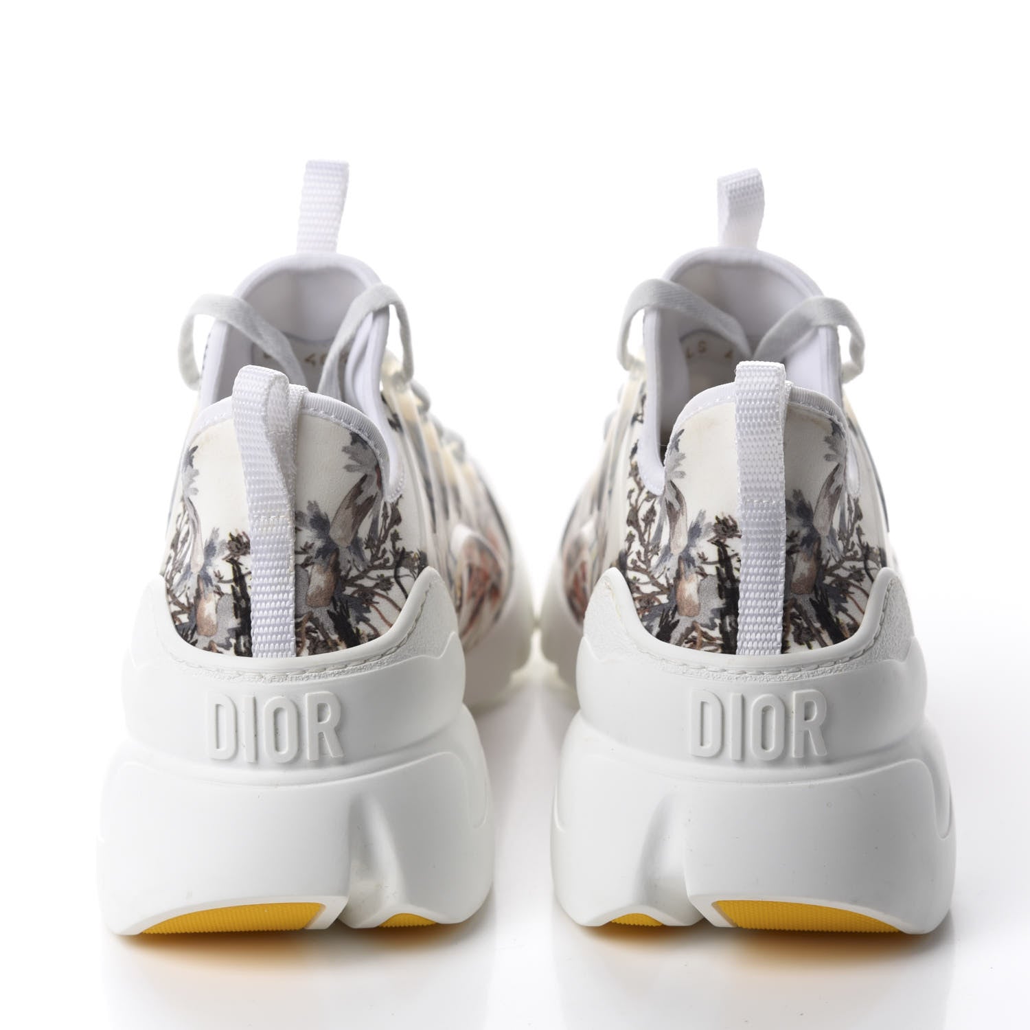 Christian Dior Neoprene Rubber Champetre Print Womens D-Connect Sneakers 40.5 White Multicolor 5 of 10