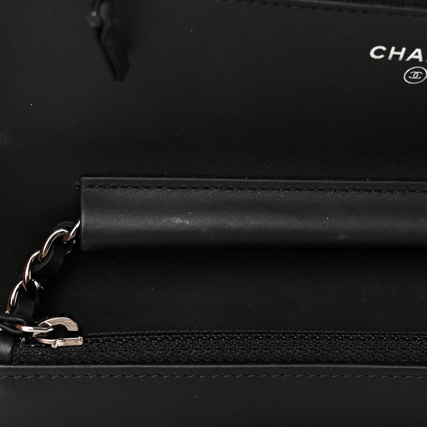 Chanel Patent Quilted Wallet On Chain WOC Black 12 of 17