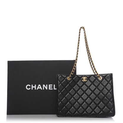 Chanel Caviar Quilted Sweet Classic Shopping Tote Black 10 of 10