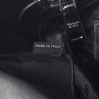 Prada Soft Calf Side Zip Hobo Black 7 of 12