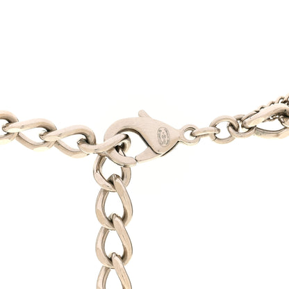 Chanel Metal Chain Link CC Multi Strand Choker Necklace Silver 5 of 6
