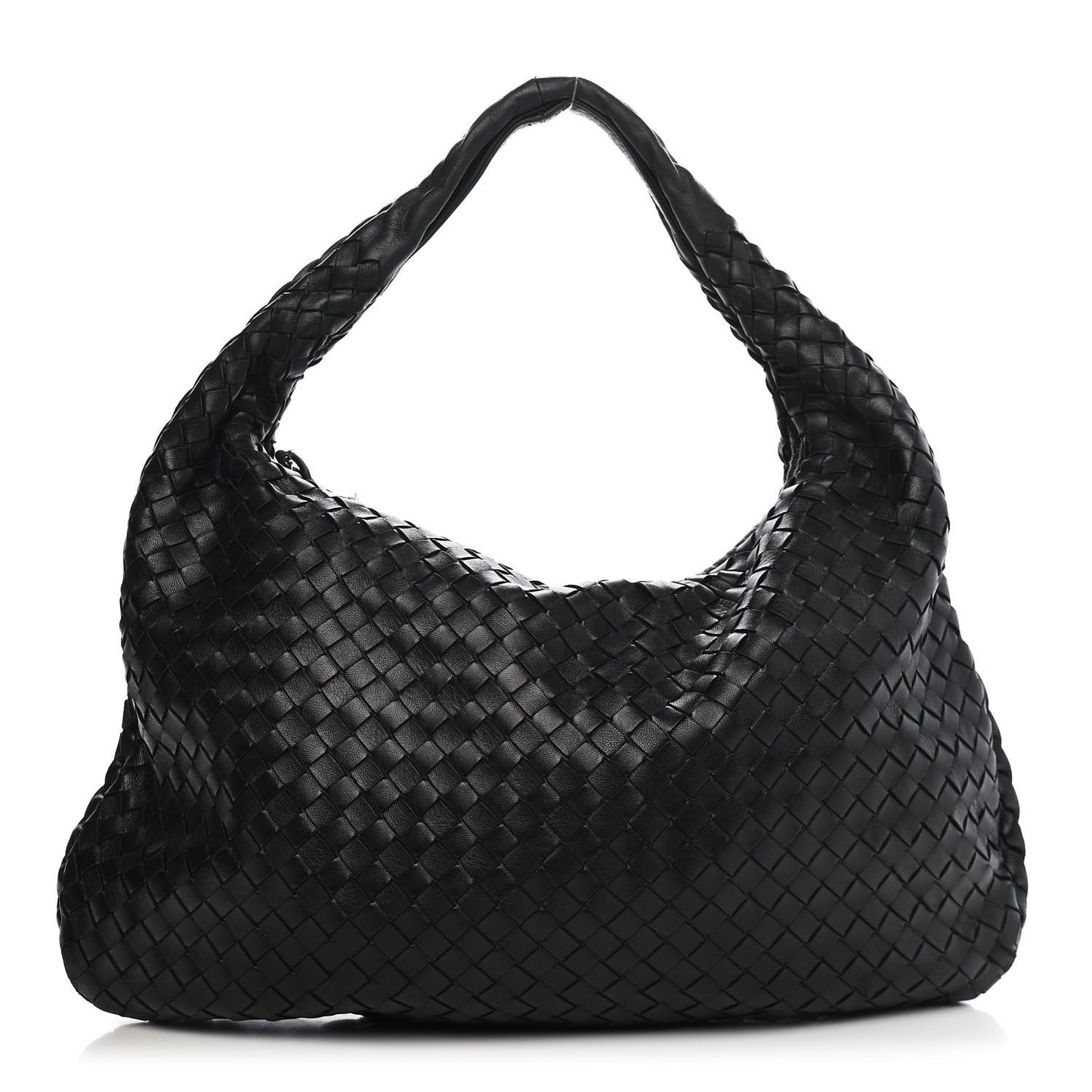 Nappa Intrecciato Medium Veneta Hobo Black
