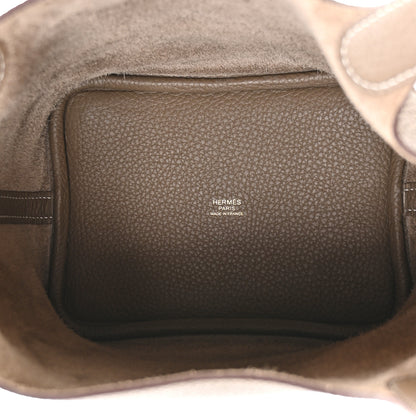 Hermes Taurillon Clemence Picotin Lock 18 PM Etoupe 5 of 13