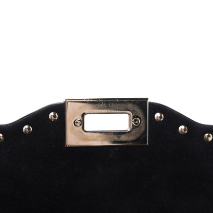 Valentino Garavani Pebbled Calfskin Medium Rockstud Flip Lock Crossbody Bag Black 10 of 10