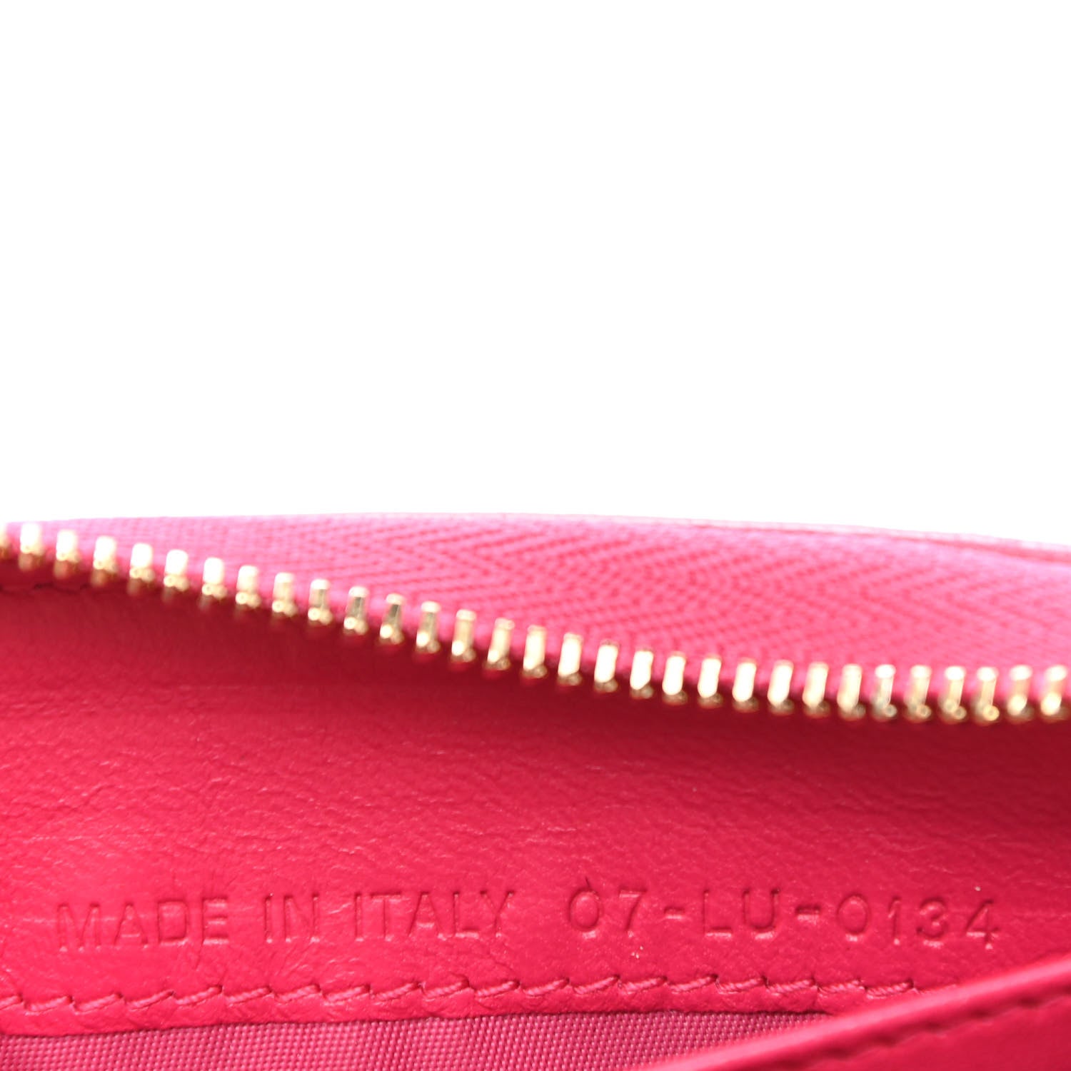 Christian Dior Lambskin Cannage Mini Lady Dior Zip Portemonnaie Fuchsia 8 of 8