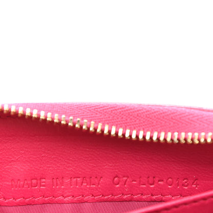 Christian Dior Lambskin Cannage Mini Lady Dior Zip Portemonnaie Fuchsia 8 of 8