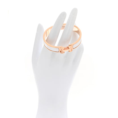 Hermes Enamel Narrow Clic Clac H Bracelet PM White 2 of 6