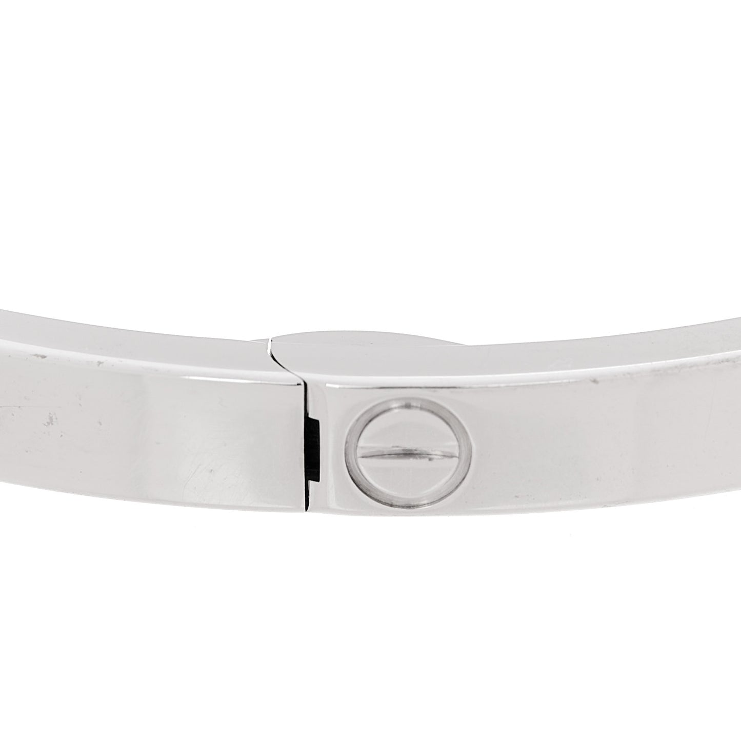 18K White Gold 10 Diamond Small LOVE Bracelet 17