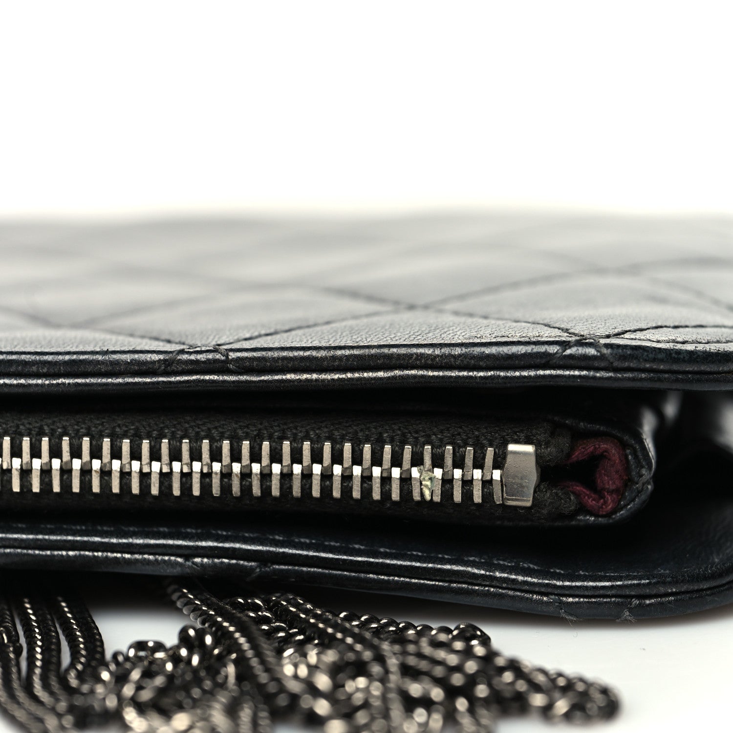 Chanel Calfskin Quilted Chain CC Chain Clutch Argent Fonce 15 of 15