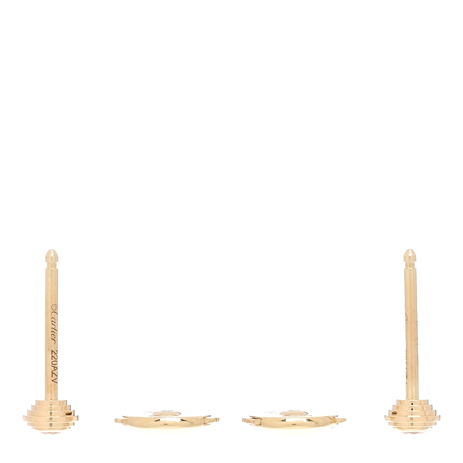 Cartier 18K Yellow Gold Diamond XS D'Amour Earrings 3 of 5