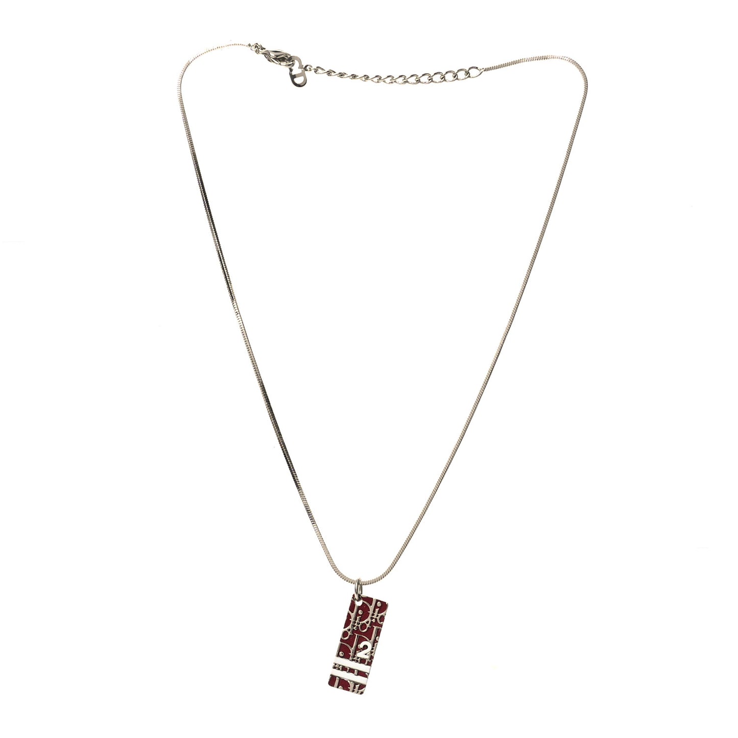 Oblique Trotter Pendant Necklace Silver