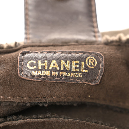 Chanel Shearling Accordion Flap Brown 6 of 9