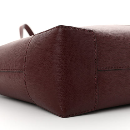 Burberry Calfskin Crest Embossed Small Tote Burgundy 8 of 9