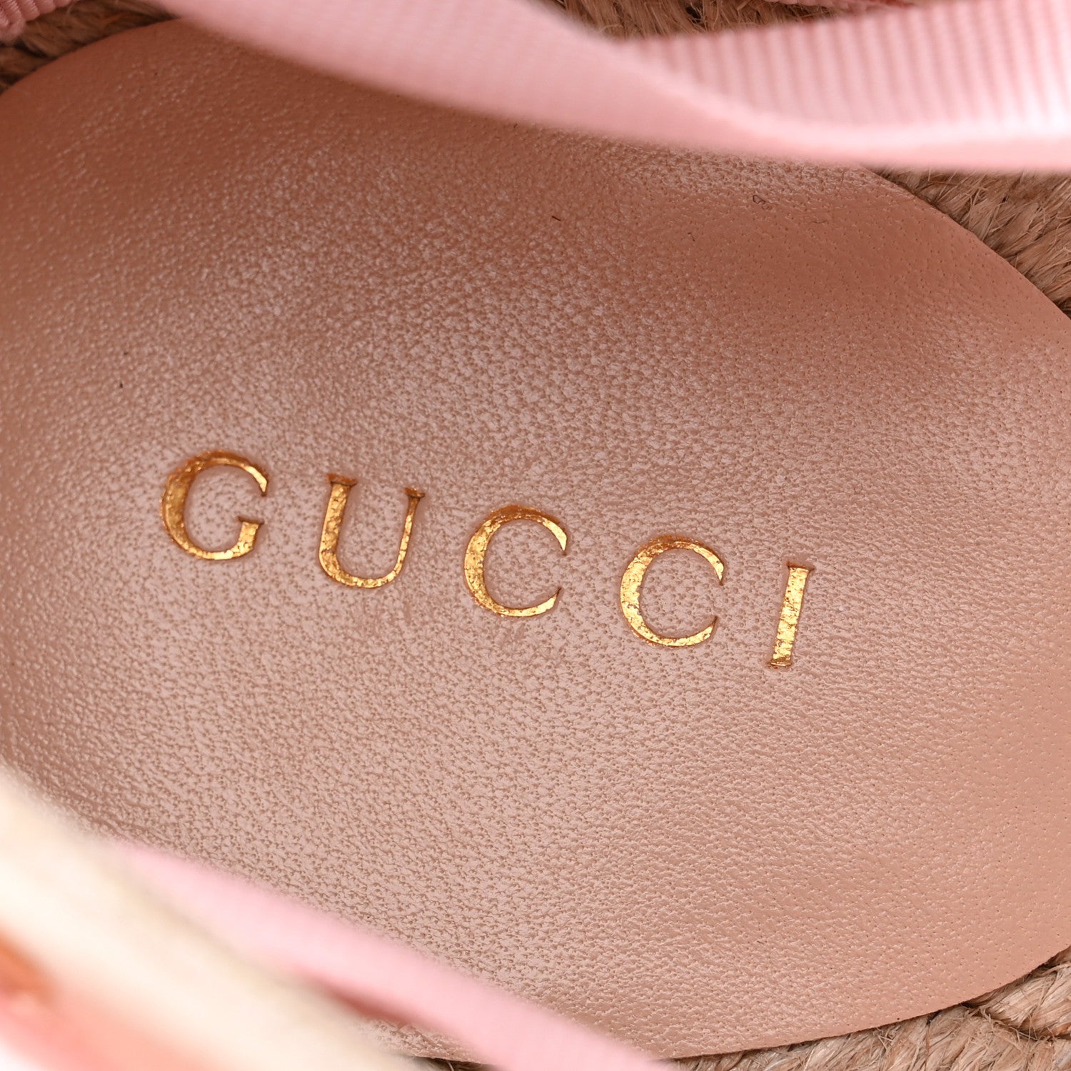 Gucci Canvas Grossgrain Embroidered Judit Ankle Wrap Platform 35/120mm Espadrille Wedges 36.5 White Shell 6 of 9