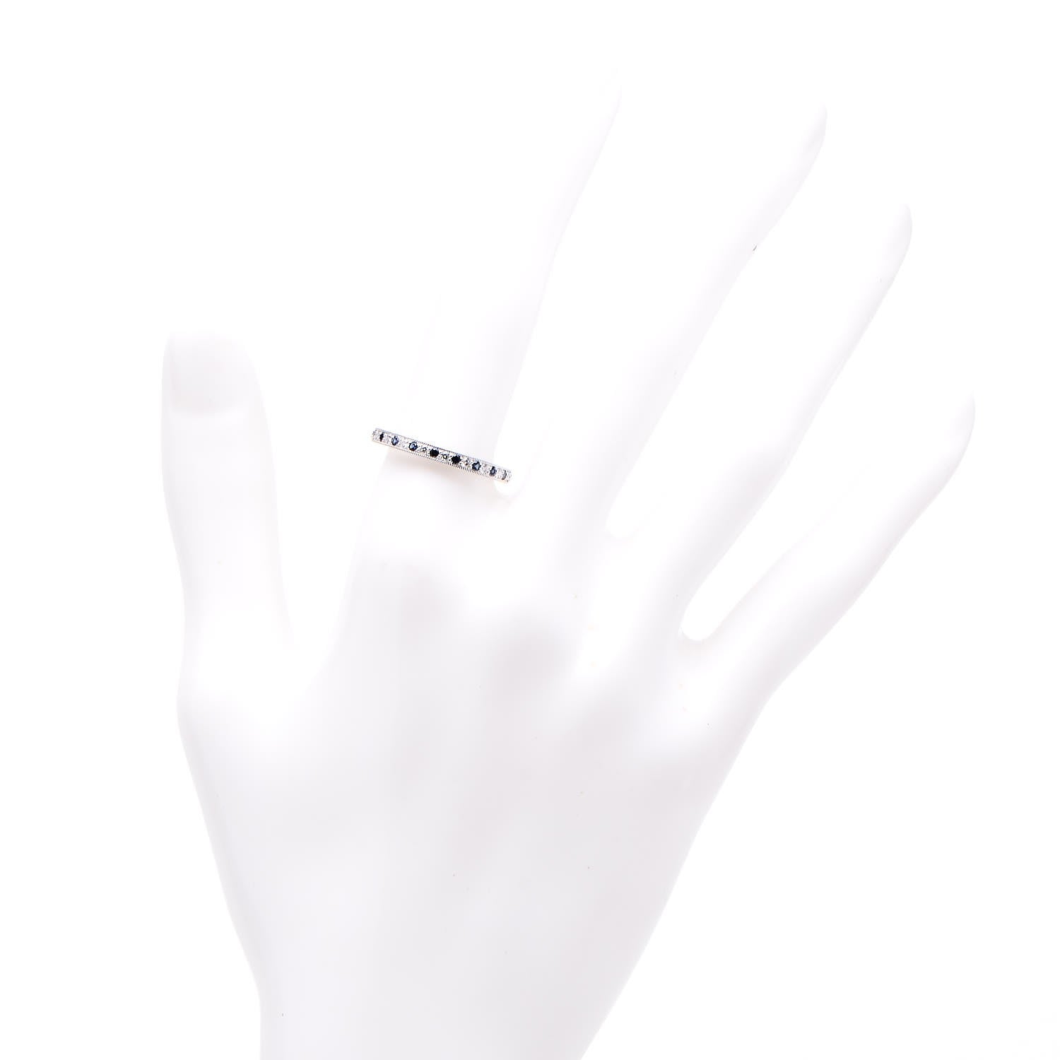 Tiffany Platinum Diamond Sapphire Legacy Ring 53 6.25 2 of 3