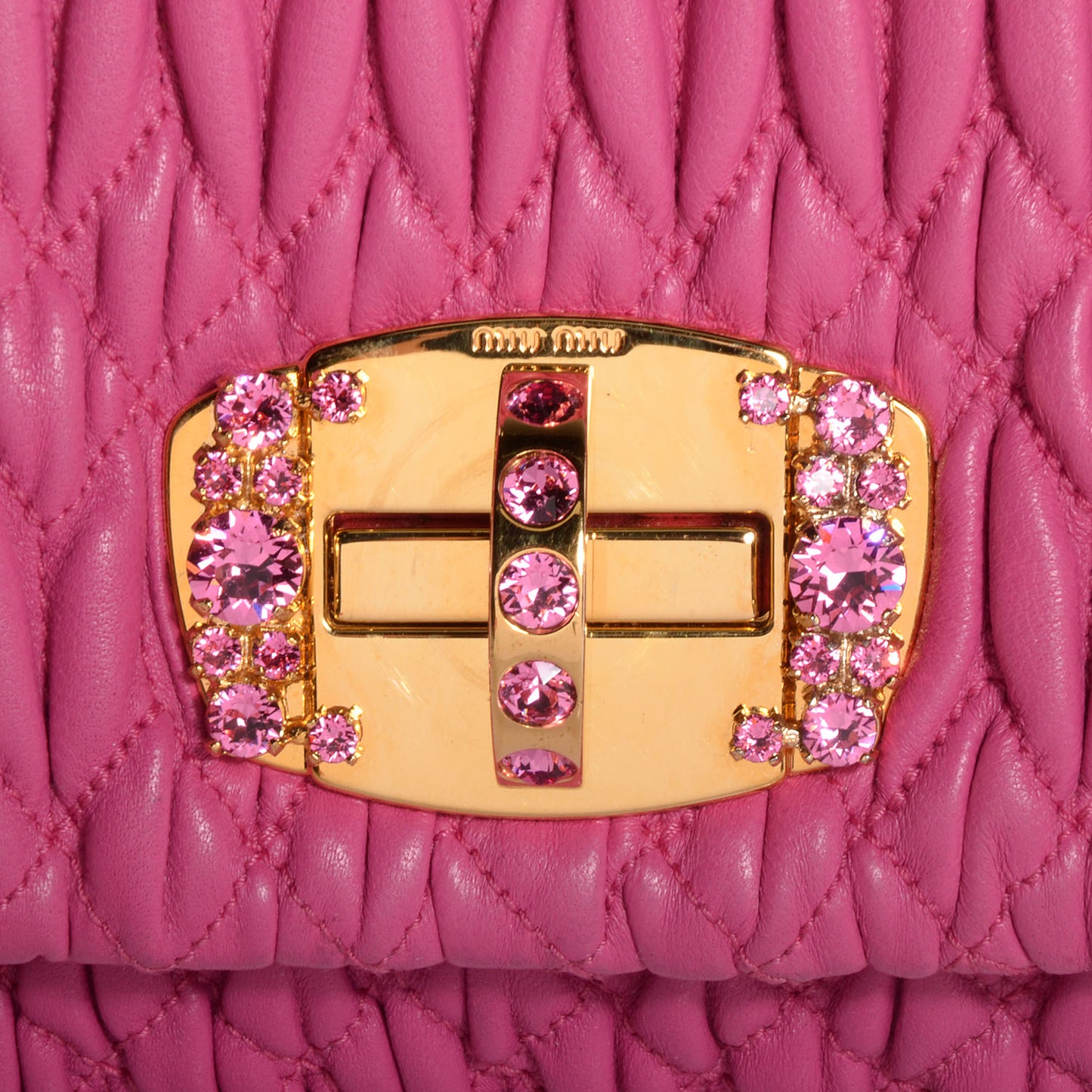 Nappa Matelasse Crystal Clutch