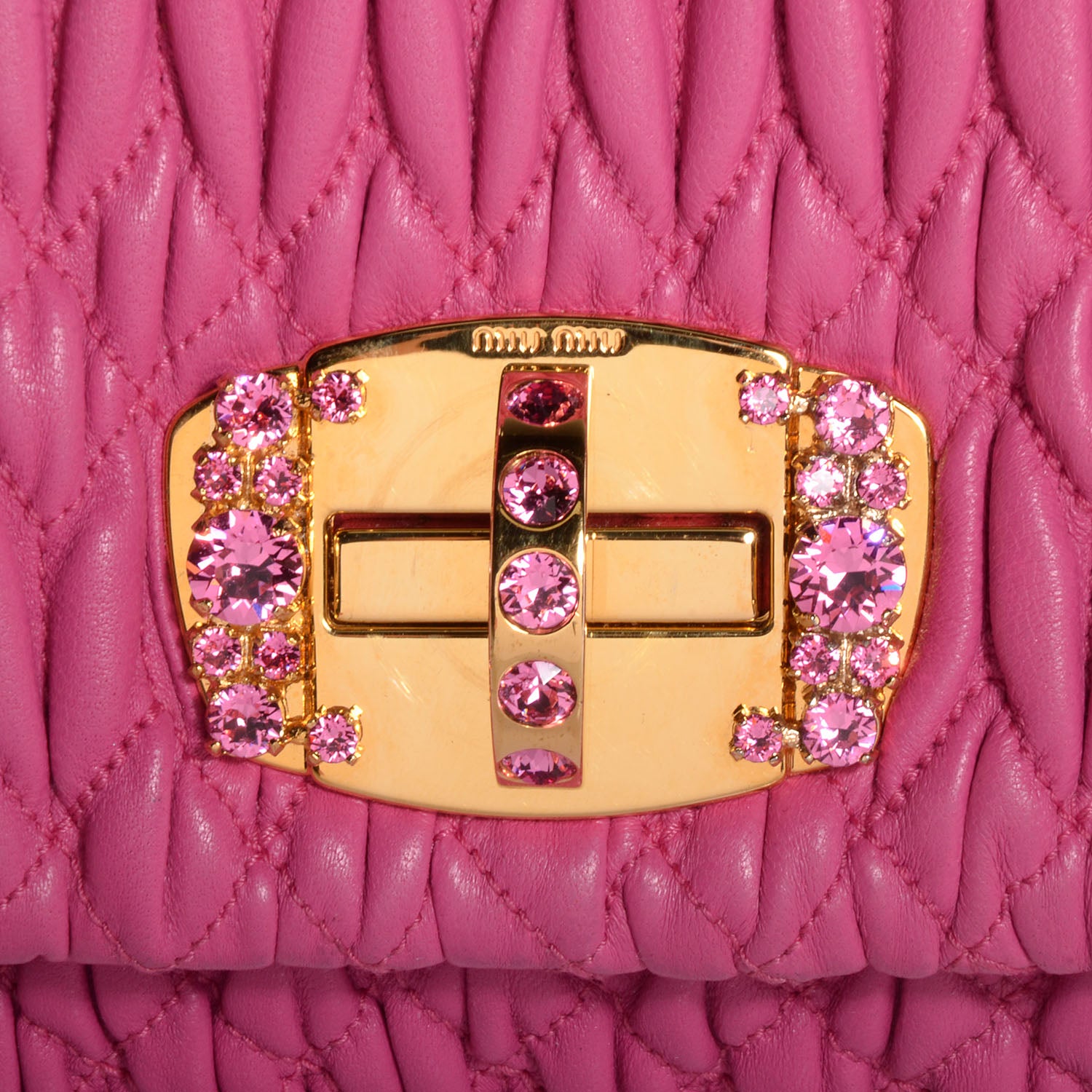 Miu Miu Nappa Matelasse Crystal Clutch 10 of 10