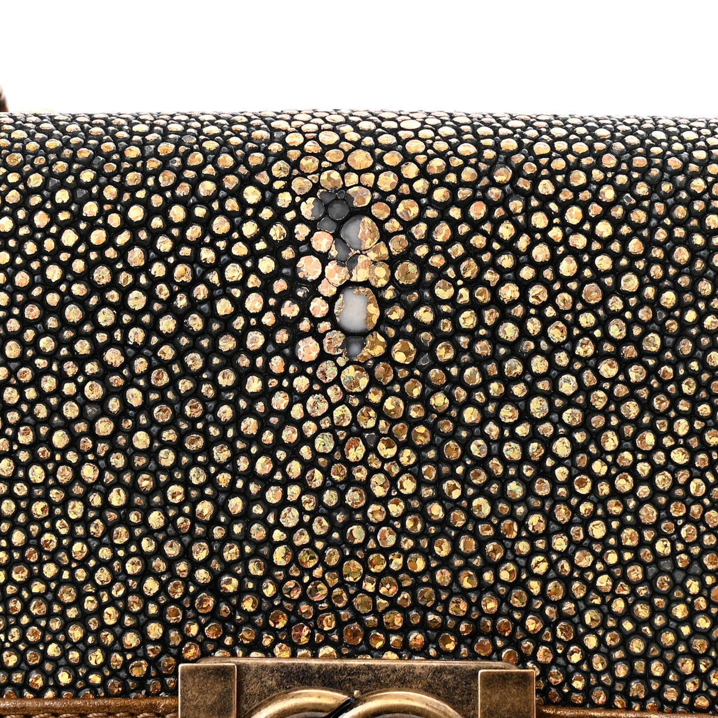 Galuchat Stingray Mini Boy Flap Gold