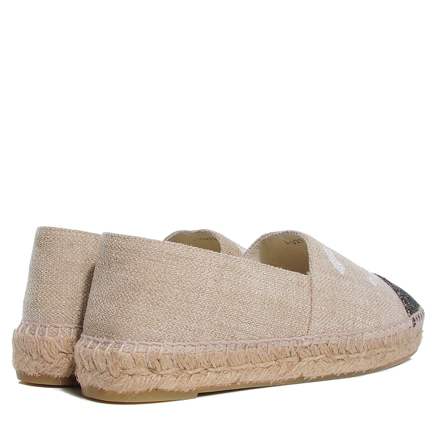 Chanel Toile Sequin CC Espadrilles 38 Beige Black 4 of 8